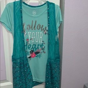 kids shirt with cardigan